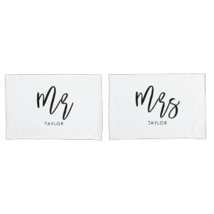 Herr und Frau Wifey und Hubby Couple Pillowcases Kissenbezug
