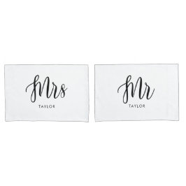 Herr und Frau Wifey und Hubby Couple Pillowcases Kissenbezug