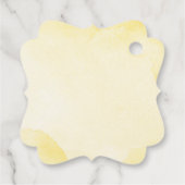 Herr und Frau Yellow and Blue Floral Vielen Dank Geschenkanhänger (Rückseite)