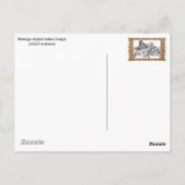 Herr und Frau Zebra Extravagantes Paar Postkarte (Rückseite)