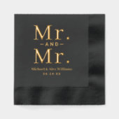 Herr und Herr Custom Wedding Monogram Servietten Mit Folie (Vorderseite)