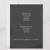 Herr und Herr Doodle Chalkboard Gay Wedding Einladung (Rückseite)