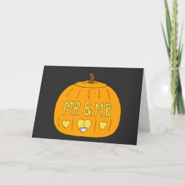 Herr und Herr Halloween Gay Romance. Karte