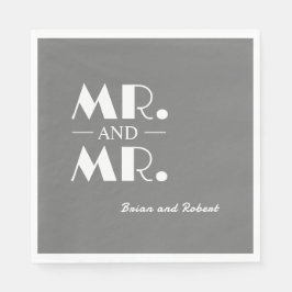 Herr und Herr LBGTQ Personalisiert Cocktail Napkin Serviette