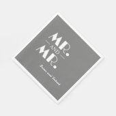 Herr und Herr LBGTQ Personalisiert Cocktail Napkin Serviette (Ecke)