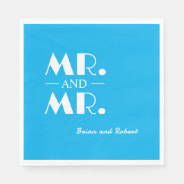 Herr und Herr LBGTQ Personalisiert Cocktail Napkin Serviette