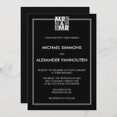 Herr und Herr Moderne Einladungen zur Hochzeit (Vorne/Hinten)