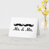 HERR UND HERR MUSTACHE GAY WEDDING CARD KUNSTBAR KARTE (Gelbe Blume)