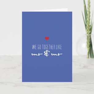 Herr und Herr Valentinstag Jubiläum Liebe Feiertagskarte