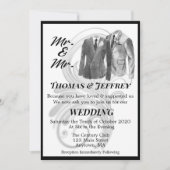 Herr und Herr Wedding Einladung (Vorderseite)