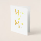 Herr und Herr Wedding gratulieren Folienkarte (Vorderseite)