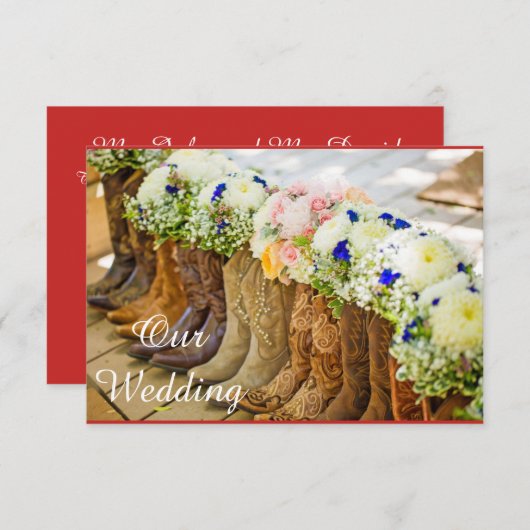 Herr und Herr Wedding Invitation Einladung (Vorne/Hinten)