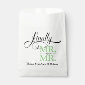 Herr und Herr Wedding Reception Paper Plate Geschenktütchen (Vorderseite)