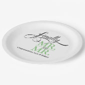 Herr und Herr Wedding Reception Paper Plate Pappteller (Schrägansicht)