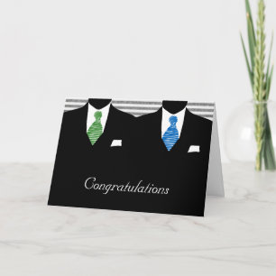 Herr und Herr Zwei Bräutigame Hochzeit Glückwünsch Karte