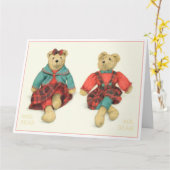HERR und MRS. BEAR Big Christmas Card Karte (Gelbe Blume)
