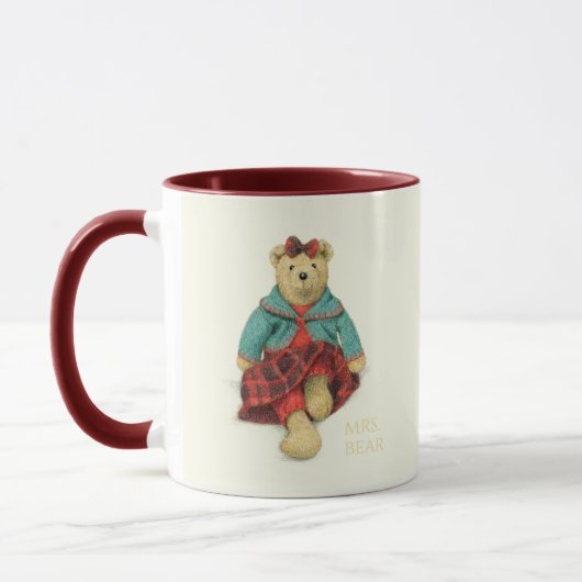 HERR und MRS. BEAR Maroon Combo Tasse (Links)