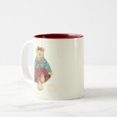 HERR und MRS. BEAR Maroon Zwei-Tone-Tasse Zweifarbige Tasse (Vorderseite Links)