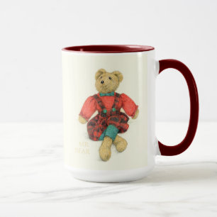 HERR und MRS. BEAR Tall Maroon Combo Tasse