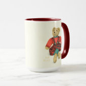 HERR und MRS. BEAR Tall Maroon Combo Tasse (VorderseiteRechts)