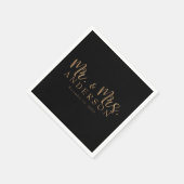 HERR und MRS. Gold Script Typografie Moderne Minim Serviette (Ecke)