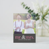 HERR UND MRS. Vielen Dank, Postkarte (Stehend Vorderseite)