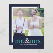 HERR UND MRS. Vielen Dank, Postkarte (Vorne/Hinten)