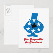 Herr Unmöglich als Präsident Postkarte (Vorne/Hinten)