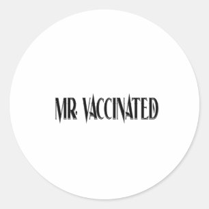 Herr Vaccected Runder Aufkleber