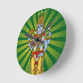 Herr Vishnu Runde Wanduhr (Winkel)