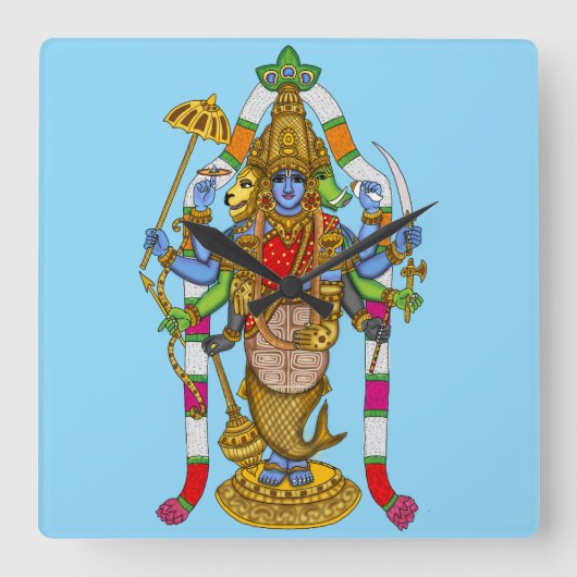 Herr Vishnu Wanduhr (Vorderseite)
