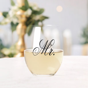 Herr Wedding Day Keepake Weinglas Ohne Stiel