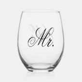 Herr Wedding Day Keepake Weinglas Ohne Stiel (Vorderseite)