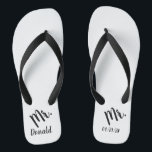 Herr Wedding Honeymoon Badesandalen<br><div class="desc">Herr Flip Flops perfekt für die Flitterwochen</div>