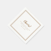 Herr Wedding Modern Simple Rustic Brown Serviette (Ecke)
