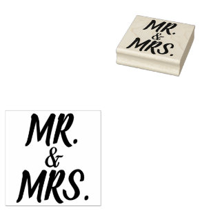 HERR WEDDING UND MRS. SCRIPT RUBBER-BRIEFMARKE GUMMISTEMPEL