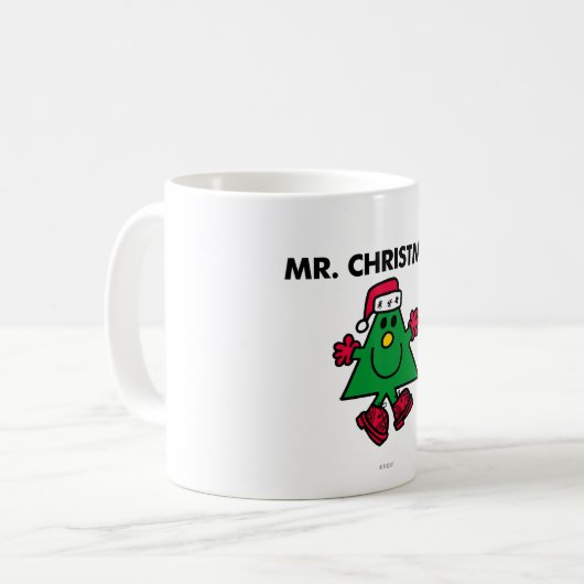 Herr Weihnachten | Feierliche Hut und Handschuhe Kaffeetasse (Vorderseite Links)