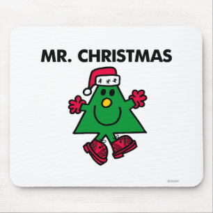 Herr Weihnachten Festlicher Hut & Handschuhe Mousepad