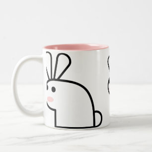 Herr White Wabbit Mug Zweifarbige Tasse