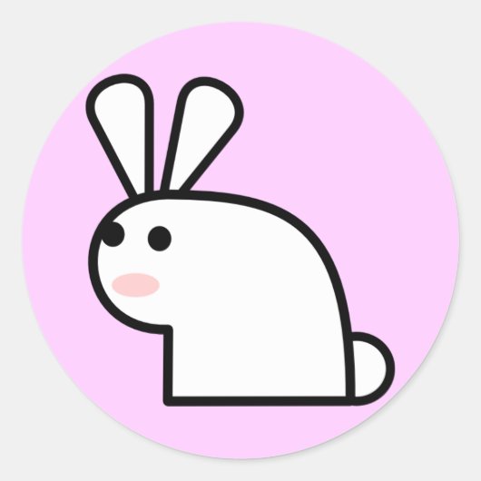 Herr White Wabbit Sticker (Vorderseite)