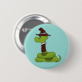 Herr Wiggly | Schaltfläche Anaconda Pinback Button (Vorne & Hinten)