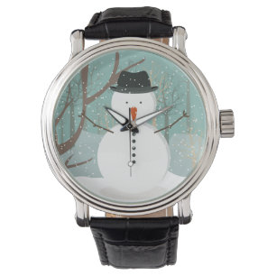 Herr Winter Snowman Armbanduhr