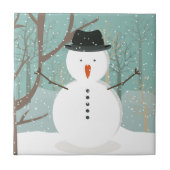 Herr Winter Snowman Fliese (Vorderseite)