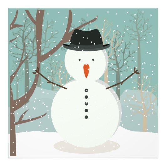 Herr Winter Snowman Fotodruck (Vorne)