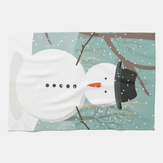 Herr Winter Snowman Handtuch (Horizontal)