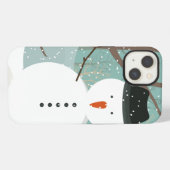 Herr Winter Snowman iPhone Hülle (Rückseite (Horizontal))