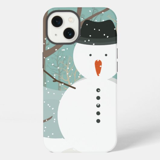 Herr Winter Snowman iPhone Hülle (Rückseite)