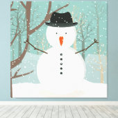 Herr Winter Snowman Leinwanddruck (Insitu (Holzboden))