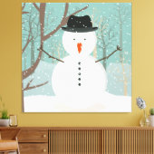 Herr Winter Snowman Leinwanddruck (Insitu (Wohnzimmer))