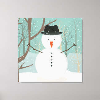 Herr Winter Snowman Leinwanddruck